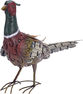 Metal Pheasant Statue 58cm