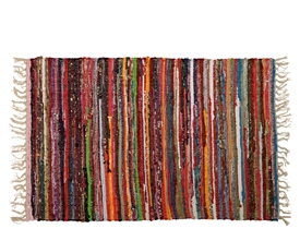 Multicoloured Cotton Rug 90cm