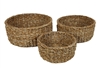 Set Of 3 Round Seagrass Nesting Baskets 30cm