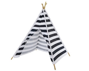 Black And White Stripe Teepee Tent- 155cm