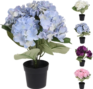 Artificial Flowers In Pot 4 Assorted