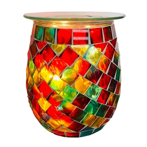 Glass Mosaic Aroma Lamp 15cm - Rainbow