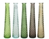 Tall Textured Glass Vase- 5 Assorted- 32cm