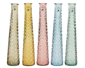 5asst Recycled Glass Vase 32cm