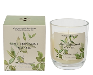 Wax Candle Pot - Lime Bergamot & Basil