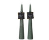 2asst Cone Candle With Gold - Green