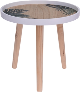 Side Table With Leaf Design 39cm