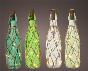 4asst Netted Glass Bottle 28.5cm