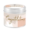 Sentiments Candle in Tin - Congrats