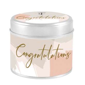 Sentiments Candle in Tin - Congrats