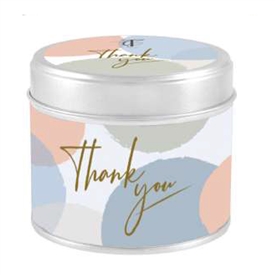 Sentiments Candle in Tin - Thank You