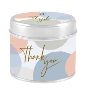 Sentiments Candle in Tin - Thank You