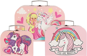 Set Of 3 Girls Childrens Suit Cases