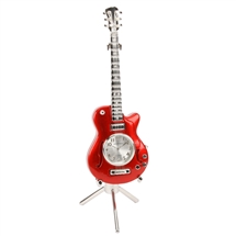 Red Guitar Miniature Clock