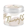 NEW Sentiments Candle in Tin - Happy Anniversary 7.6cm