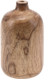 Medium Mango Wood Vase With Narrow Neck 10cm