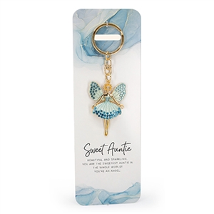 Sparkling Angel Keyring - Aunt 12cm