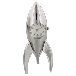 Silver Rocket - Miniature Clock