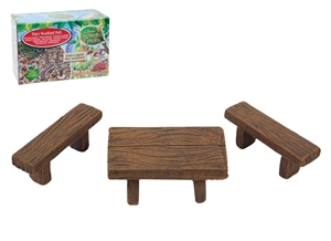 Secret Fairy Garden Table And Bench Set Set