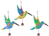 3asst Metal Humming Bird Windchime