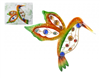 Deluxe Metal And Gem Wall Art - Humming Bird 38cm