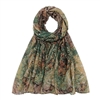 3asst  Soft Scarf  With Printed Design - Marble
