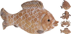 Polystone Sea Animal Decoration 18cm 4 Assorted