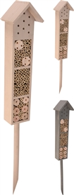 2asst Tall Insect Hotel On Stick 40cm