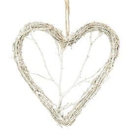 Frosted Branch Heart 26cm