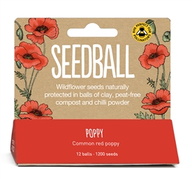 Poppy - Seedballs Hanging Pack (12 Balls, 600 Seeds)