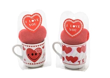 5cm Mug With Plush Heart