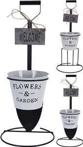 Flowerpot On Spade/Fork 2 Assorted