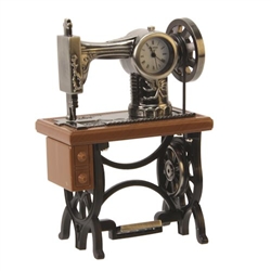 Sewing Machine Miniature Clock