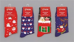 Christmas Socks Adult Size - 4 Assorted