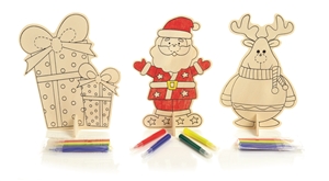 Colour Your Own Christmas Decoration 3 Assorted