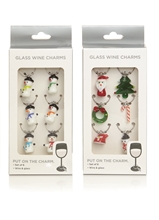 Set Of 6 Wine Charms 2 Assorted