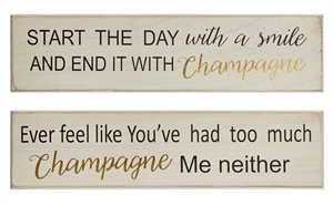 Champagne Wall Plaques 2 Assorted 48cm