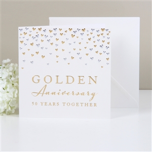 Amore Deluxe Card Golden Anniversary