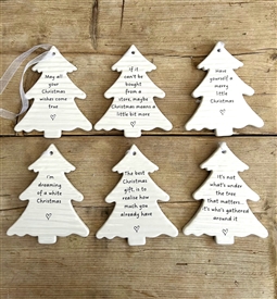 DUE EARLY AUGUST 6asst Ceramic Tree Hanging Plaques 12cm