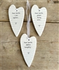 DUE EARLY AUGUST 3asst Ceramic Hanging Heart Message Plaques 11.5cm - Dear Santa