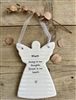 Ceramic Hanging Angel Message Remembrance Plaque 11cm