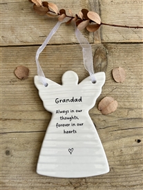 Ceramic Hanging Angel Message Remembrance Plaque 11cm