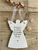 Ceramic Hanging Angel Message Remembrance Plaque 11cm