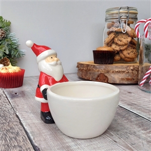 Ceramic Santa Trinket Dish / Snack Bowl 13cm - Painted