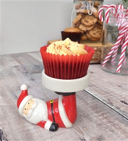 Ceramic Santa Candle Holder / Cupcake Holder - Painted