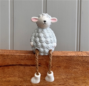 DUE MID JANUARY - Porcelain Sheep with Dangley Legs 8.5cm