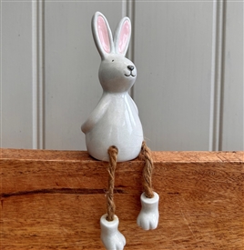 DUE MID JANUARY - Porcelain Rabbit with Dangley Legs 8.5cm