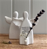 DUE MID JANUARY - Ceramic Angel Ornament with Flower Stem Holder 12.5cm - Whereever You Go