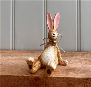 Laidback Resin Rabbit Figurine 12cm - Natural