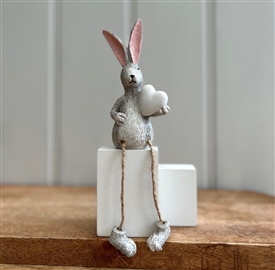 Dangly Leg Shelf Sitting Rabbit Decoration 18cm